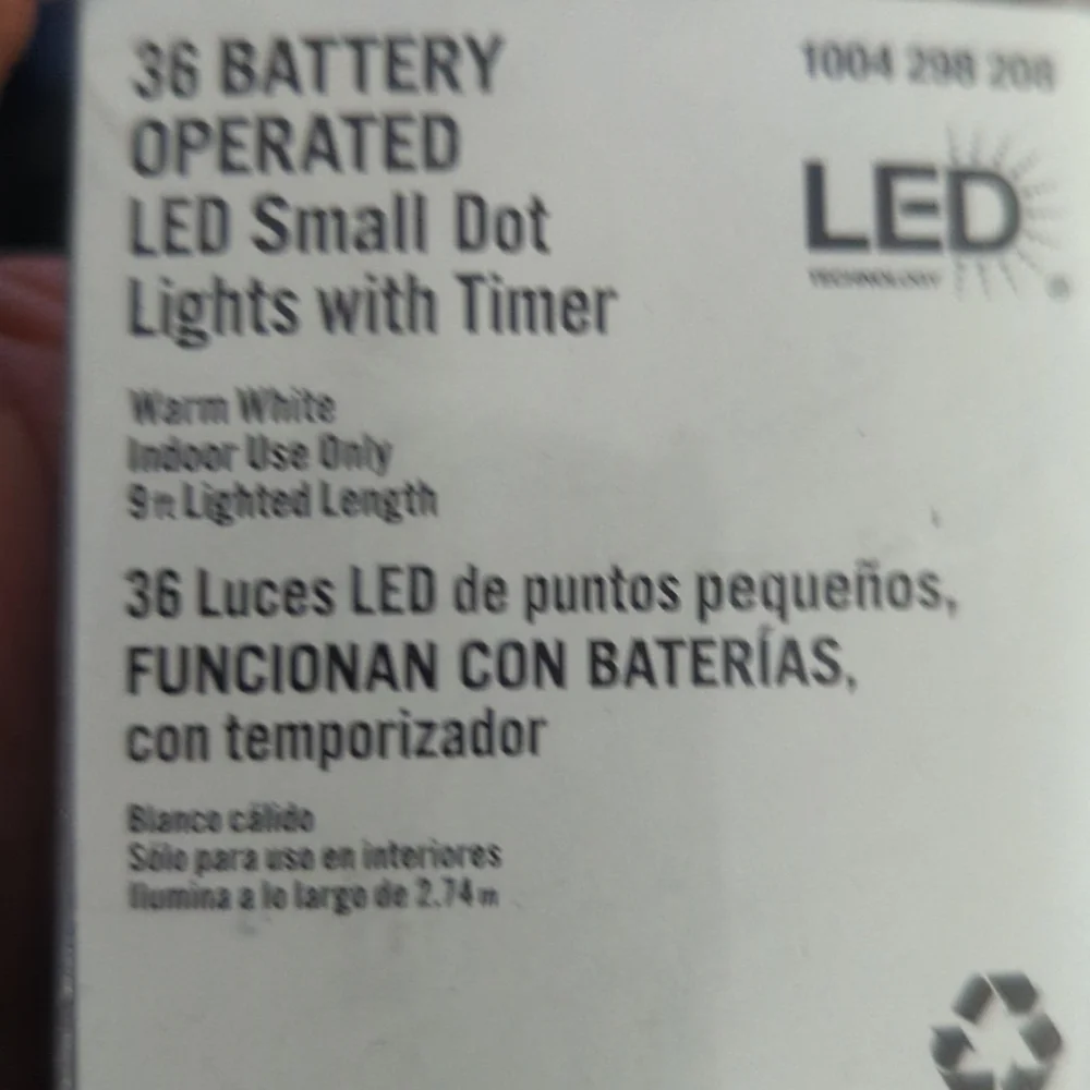 3 Packs (36) Battery Operated Led Lights /Timer
